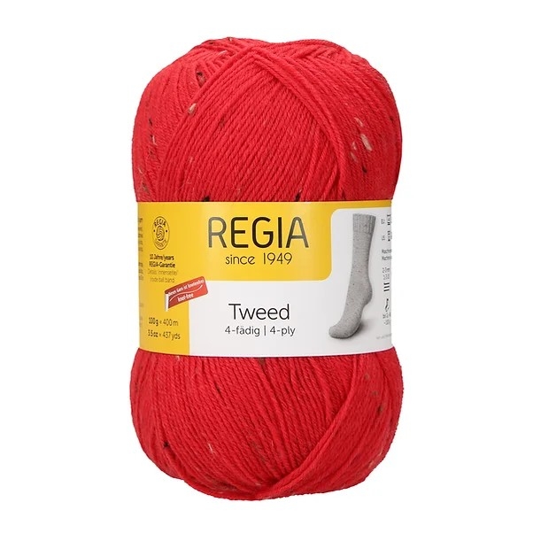 Regia tweed 4 ply rouge