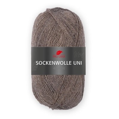 Sockenwolle uni brun