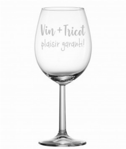 Verre à vin: Vin + Tricot plaisir garanti!